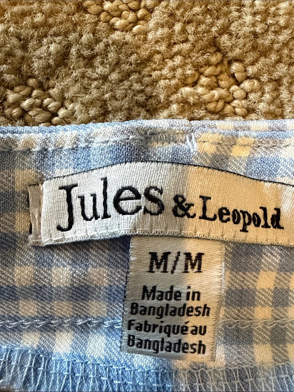 NWT Blue Gingham Wide-Leg Crop Pants.